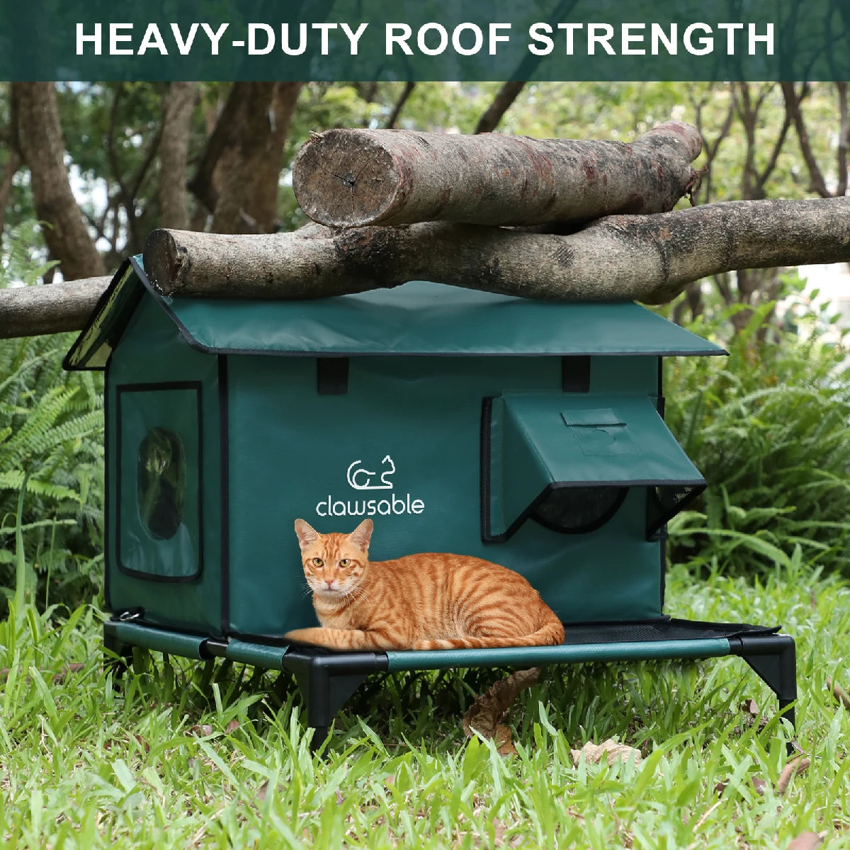 2025 Porch Roof Heated Cat House